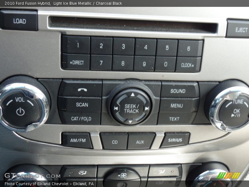 Light Ice Blue Metallic / Charcoal Black 2010 Ford Fusion Hybrid