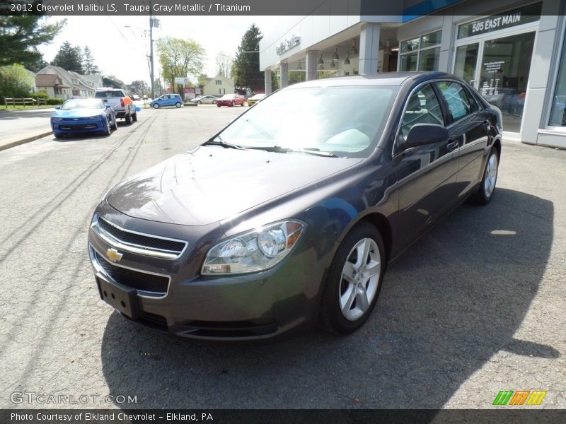 Taupe Gray Metallic / Titanium 2012 Chevrolet Malibu LS