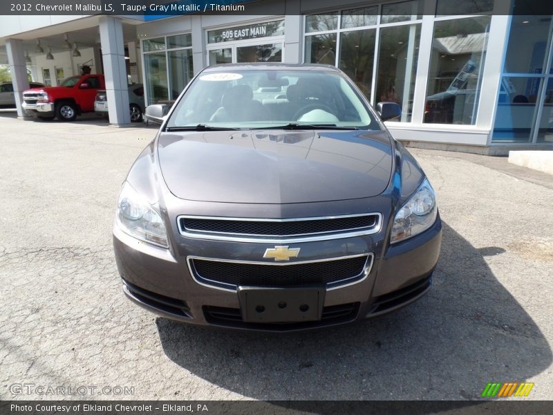 Taupe Gray Metallic / Titanium 2012 Chevrolet Malibu LS