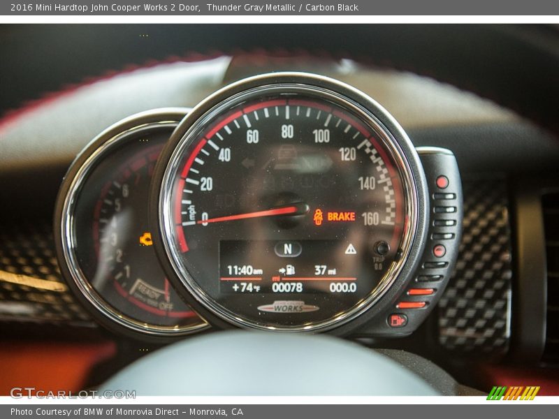 Thunder Gray Metallic / Carbon Black 2016 Mini Hardtop John Cooper Works 2 Door