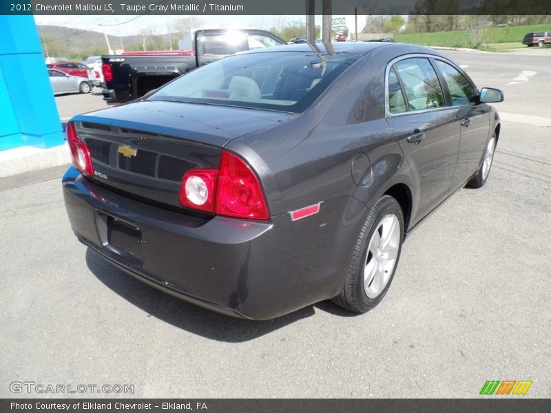 Taupe Gray Metallic / Titanium 2012 Chevrolet Malibu LS