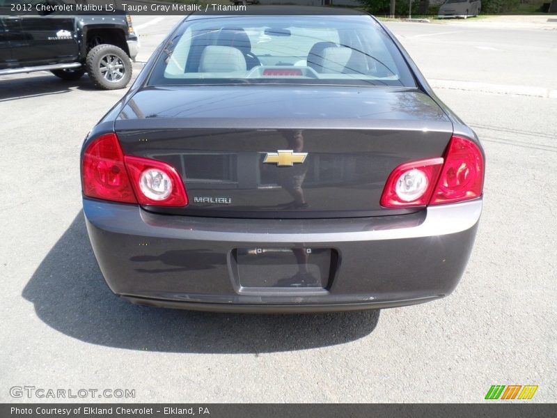 Taupe Gray Metallic / Titanium 2012 Chevrolet Malibu LS