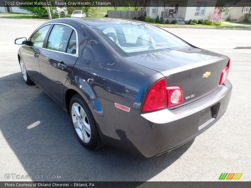Taupe Gray Metallic / Titanium 2012 Chevrolet Malibu LS