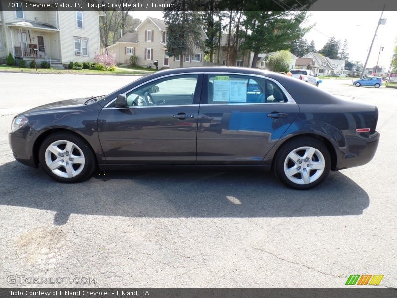 Taupe Gray Metallic / Titanium 2012 Chevrolet Malibu LS