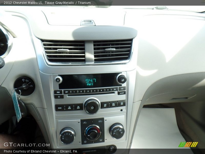 Taupe Gray Metallic / Titanium 2012 Chevrolet Malibu LS