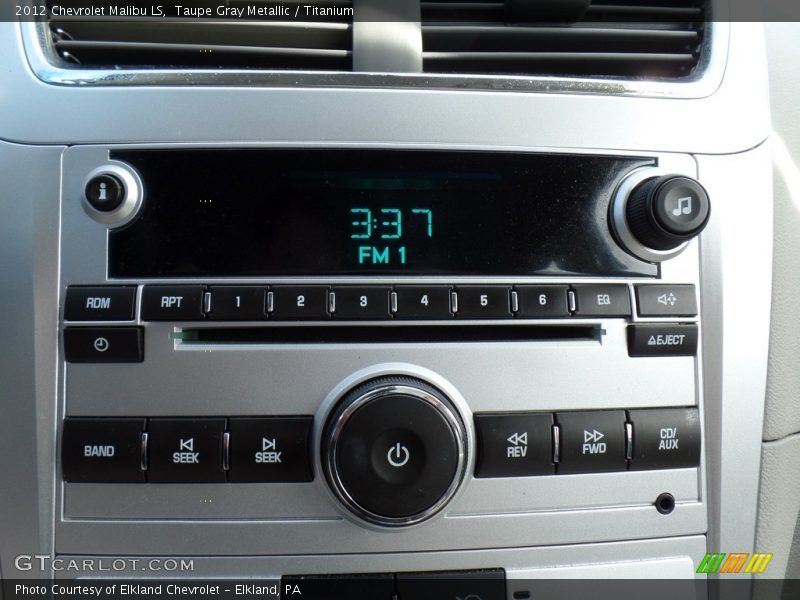 Taupe Gray Metallic / Titanium 2012 Chevrolet Malibu LS
