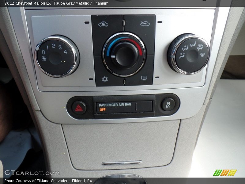 Taupe Gray Metallic / Titanium 2012 Chevrolet Malibu LS