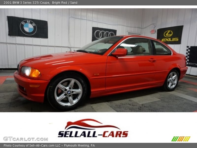 Bright Red / Sand 2001 BMW 3 Series 325i Coupe