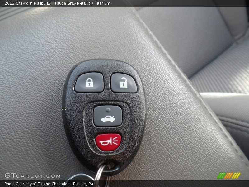 Taupe Gray Metallic / Titanium 2012 Chevrolet Malibu LS