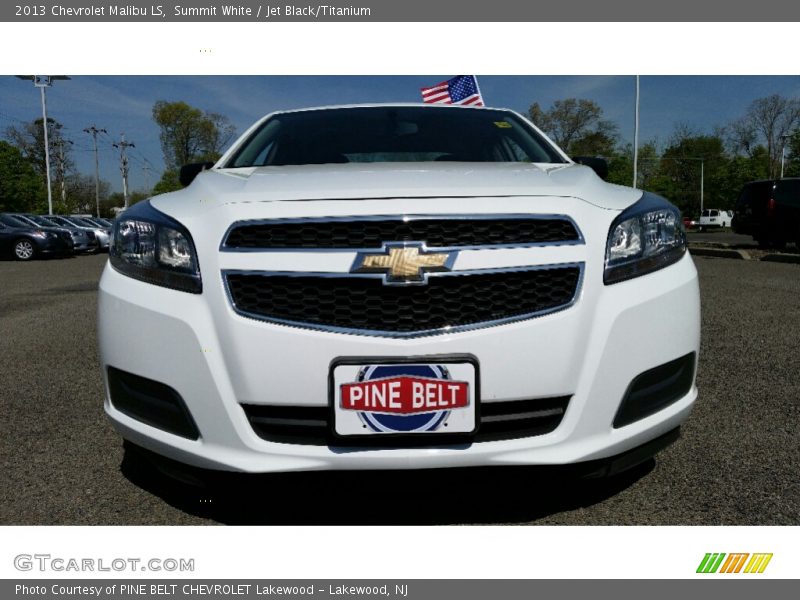 Summit White / Jet Black/Titanium 2013 Chevrolet Malibu LS