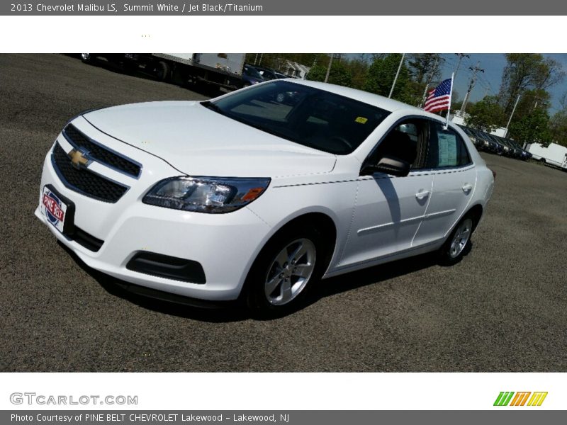 Summit White / Jet Black/Titanium 2013 Chevrolet Malibu LS