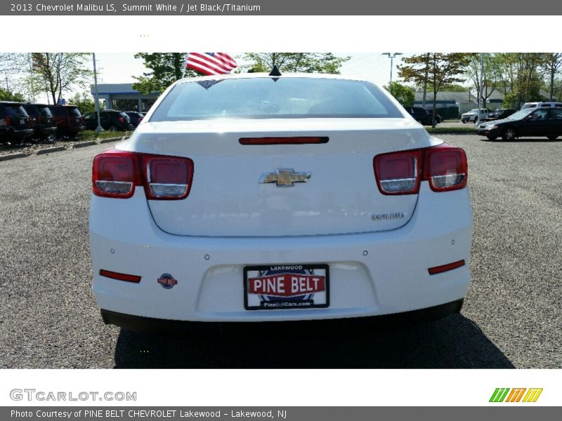 Summit White / Jet Black/Titanium 2013 Chevrolet Malibu LS