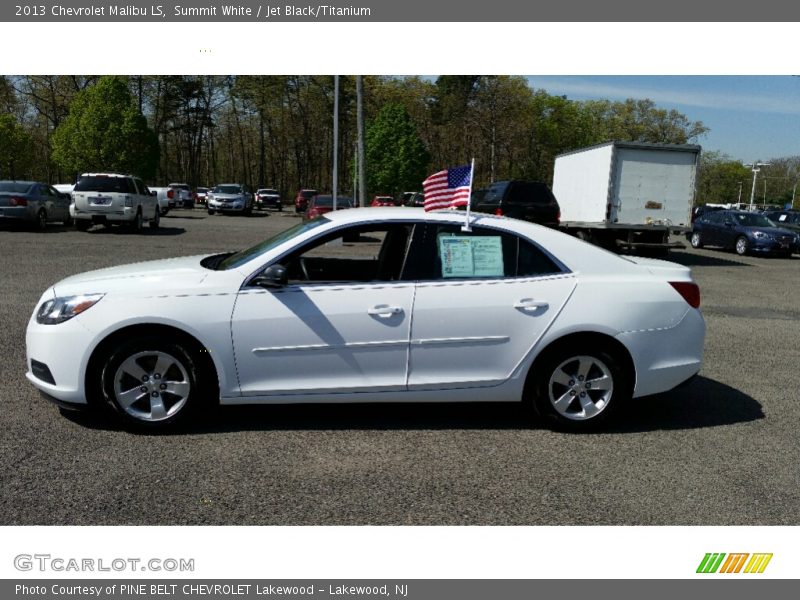 Summit White / Jet Black/Titanium 2013 Chevrolet Malibu LS