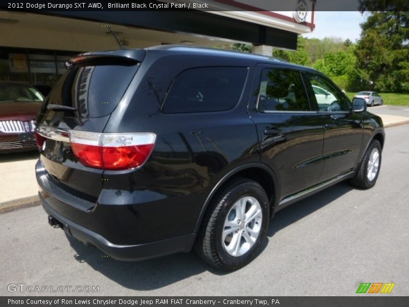 Brilliant Black Crystal Pearl / Black 2012 Dodge Durango SXT AWD