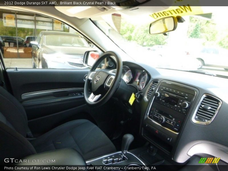 Brilliant Black Crystal Pearl / Black 2012 Dodge Durango SXT AWD