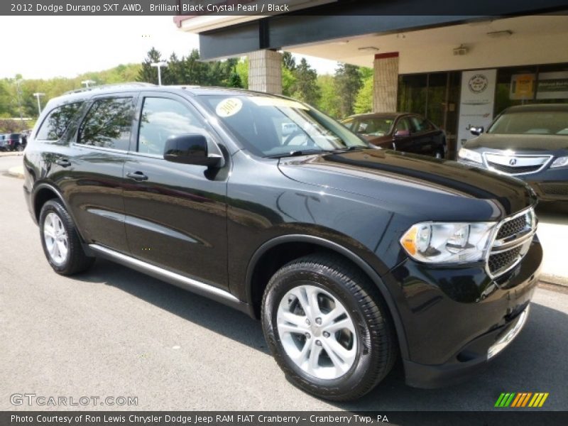 Brilliant Black Crystal Pearl / Black 2012 Dodge Durango SXT AWD
