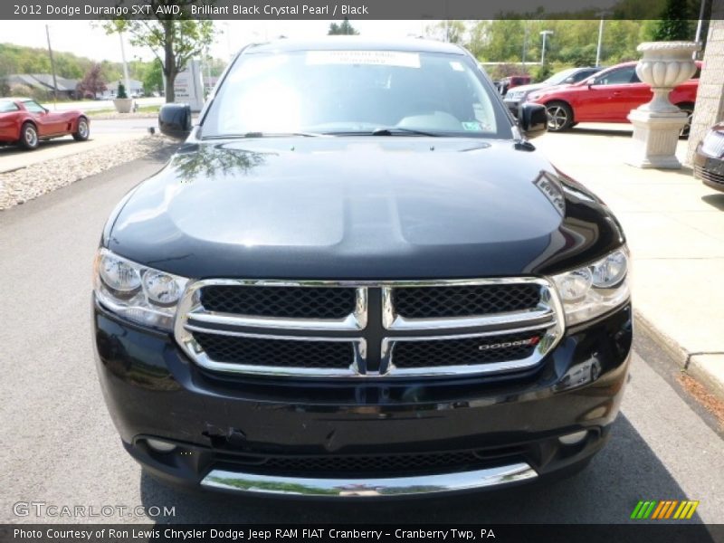 Brilliant Black Crystal Pearl / Black 2012 Dodge Durango SXT AWD