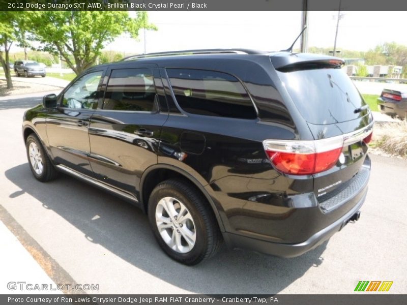 Brilliant Black Crystal Pearl / Black 2012 Dodge Durango SXT AWD