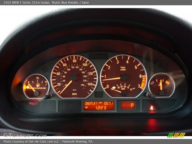 Mystic Blue Metallic / Sand 2003 BMW 3 Series 330xi Sedan