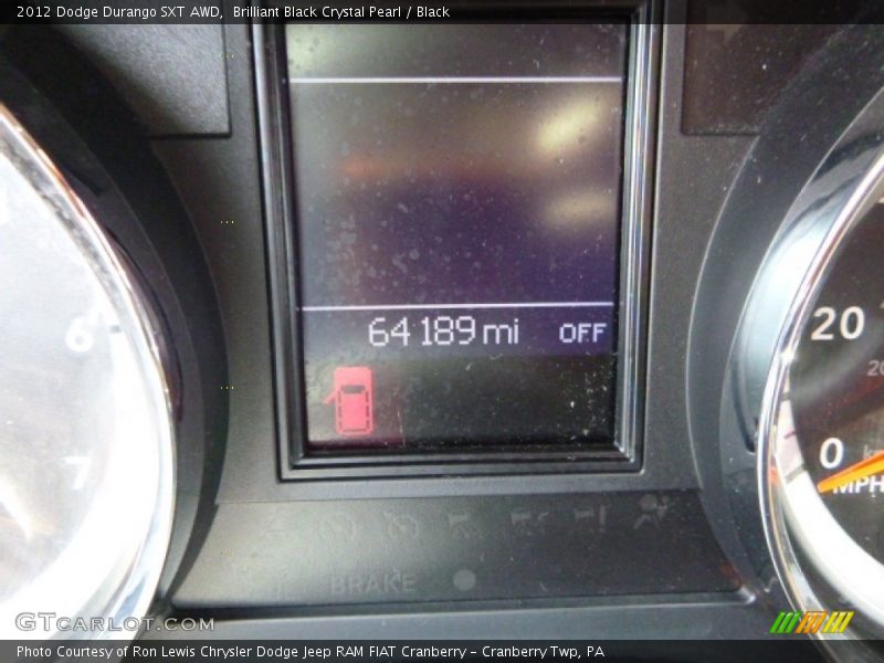 Brilliant Black Crystal Pearl / Black 2012 Dodge Durango SXT AWD