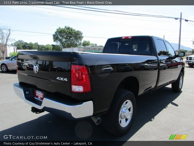 True Blue Pearl / Black/Diesel Gray 2013 Ram 1500 Tradesman Quad Cab