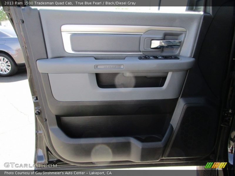 True Blue Pearl / Black/Diesel Gray 2013 Ram 1500 Tradesman Quad Cab