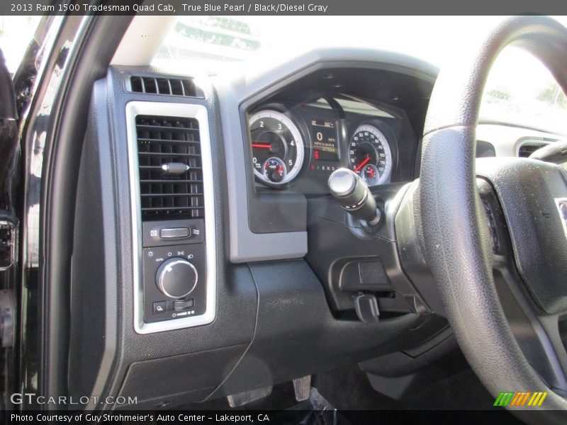 True Blue Pearl / Black/Diesel Gray 2013 Ram 1500 Tradesman Quad Cab