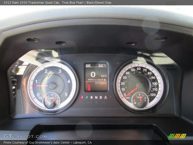True Blue Pearl / Black/Diesel Gray 2013 Ram 1500 Tradesman Quad Cab