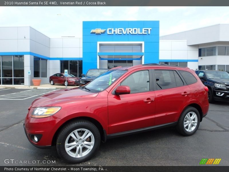 Venetian Red / Cocoa Black 2010 Hyundai Santa Fe SE 4WD