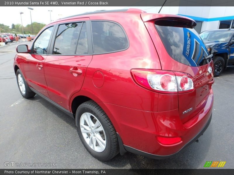 Venetian Red / Cocoa Black 2010 Hyundai Santa Fe SE 4WD