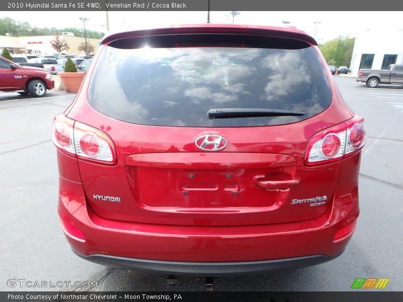 Venetian Red / Cocoa Black 2010 Hyundai Santa Fe SE 4WD