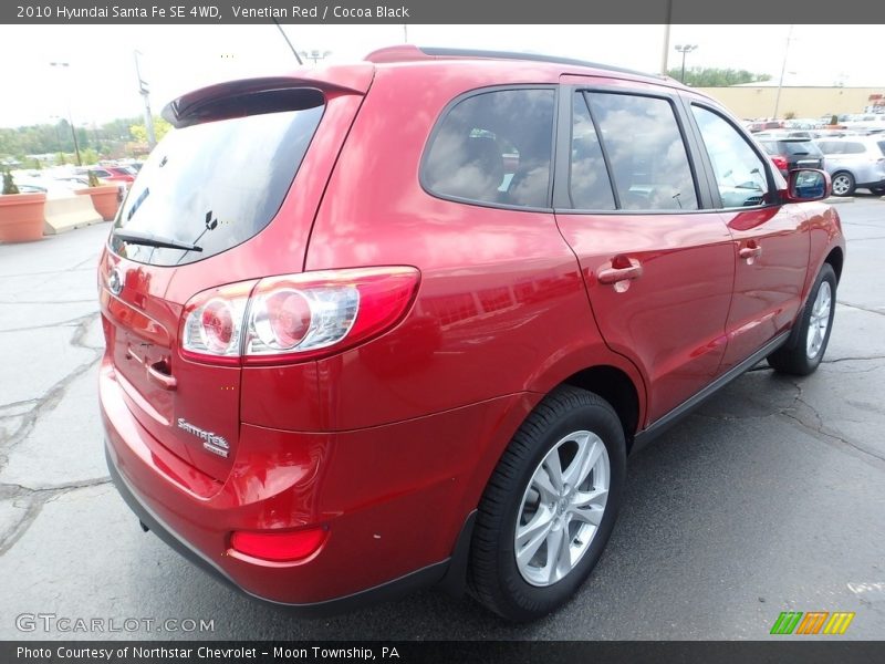 Venetian Red / Cocoa Black 2010 Hyundai Santa Fe SE 4WD