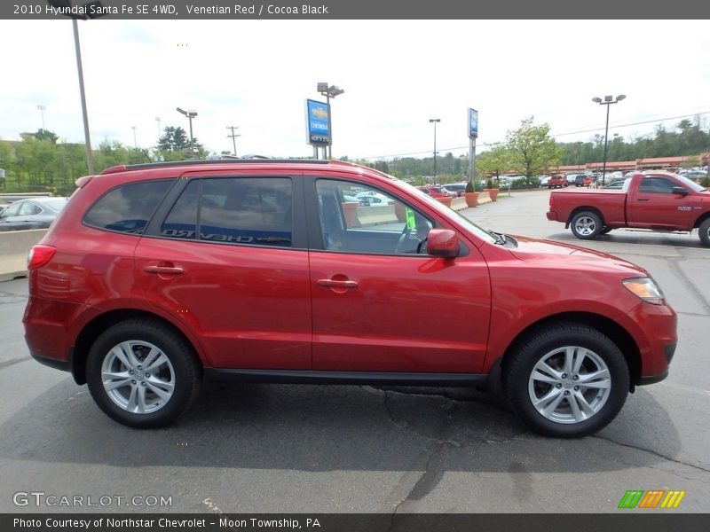 Venetian Red / Cocoa Black 2010 Hyundai Santa Fe SE 4WD