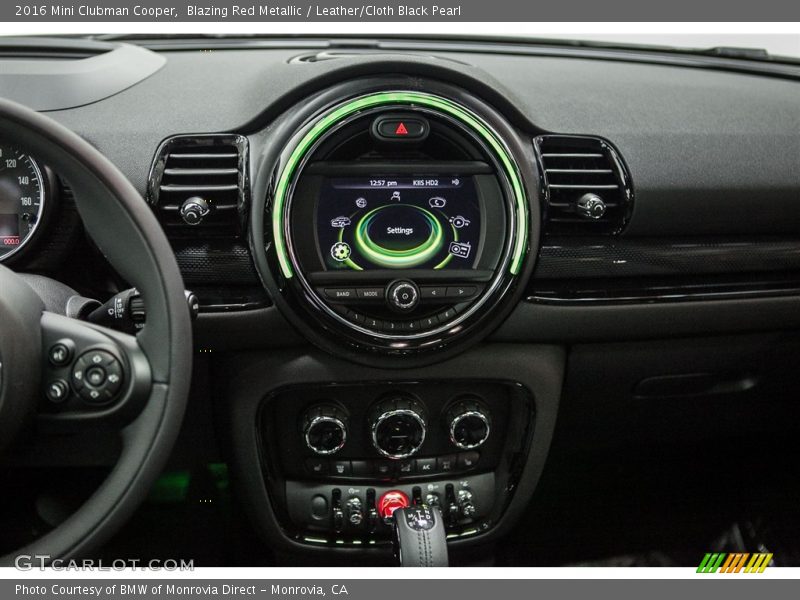 Blazing Red Metallic / Leather/Cloth Black Pearl 2016 Mini Clubman Cooper