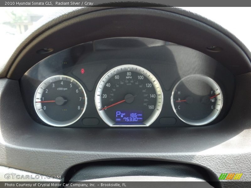 Radiant Silver / Gray 2010 Hyundai Sonata GLS