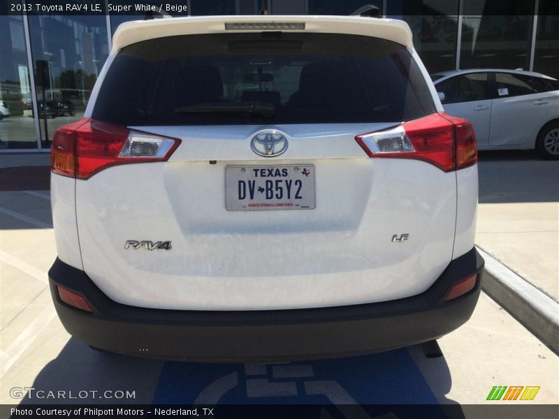 Super White / Beige 2013 Toyota RAV4 LE