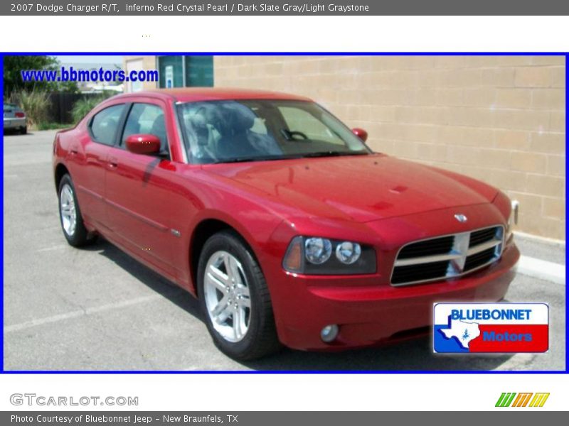 Inferno Red Crystal Pearl / Dark Slate Gray/Light Graystone 2007 Dodge Charger R/T