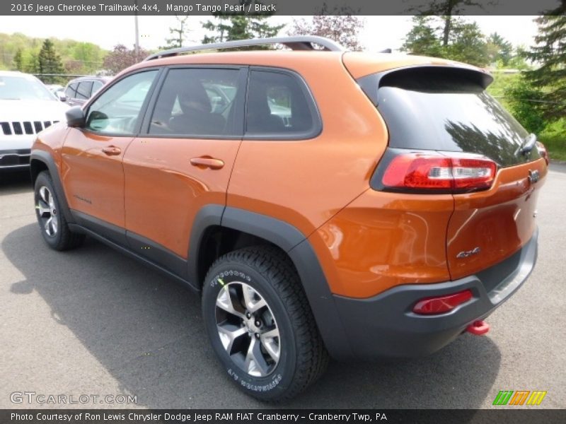 Mango Tango Pearl / Black 2016 Jeep Cherokee Trailhawk 4x4