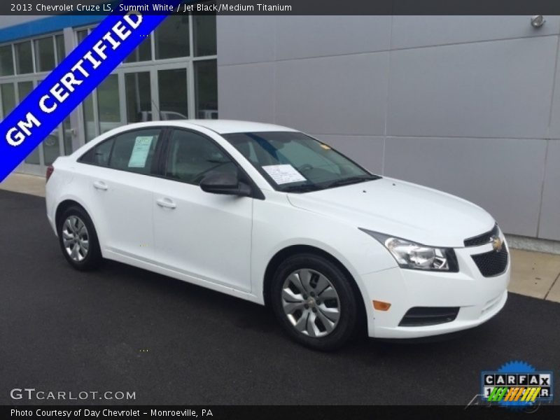 Summit White / Jet Black/Medium Titanium 2013 Chevrolet Cruze LS