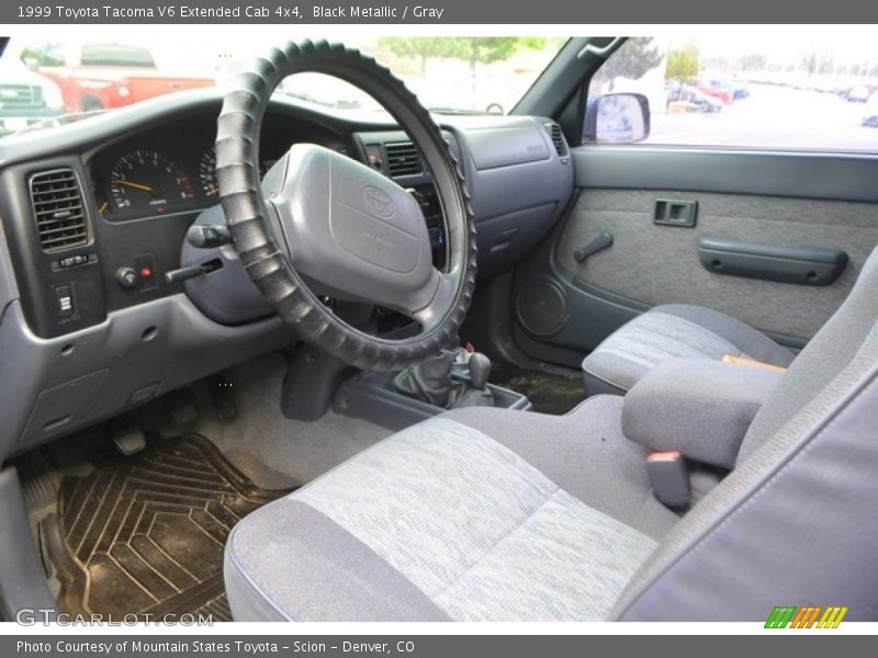 Black Metallic / Gray 1999 Toyota Tacoma V6 Extended Cab 4x4