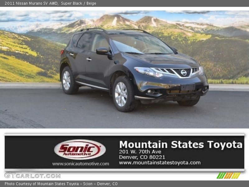 Super Black / Beige 2011 Nissan Murano SV AWD