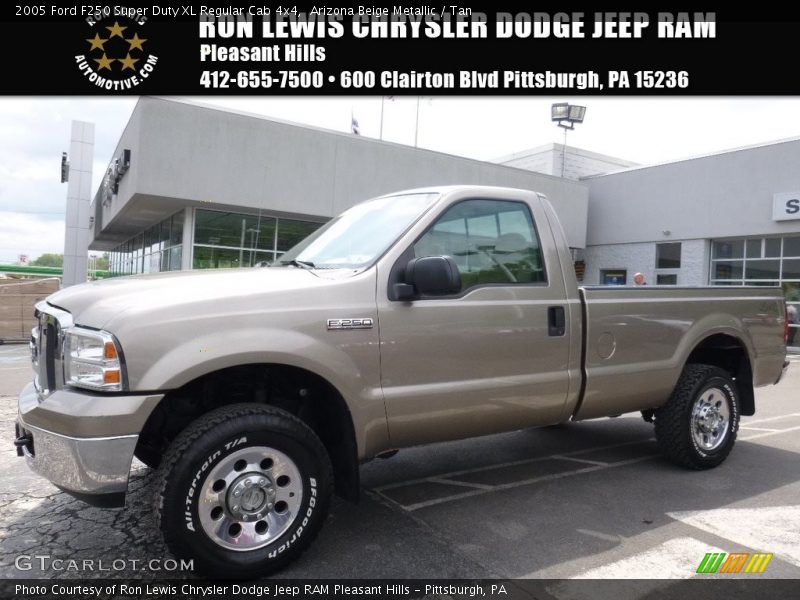 Arizona Beige Metallic / Tan 2005 Ford F250 Super Duty XL Regular Cab 4x4