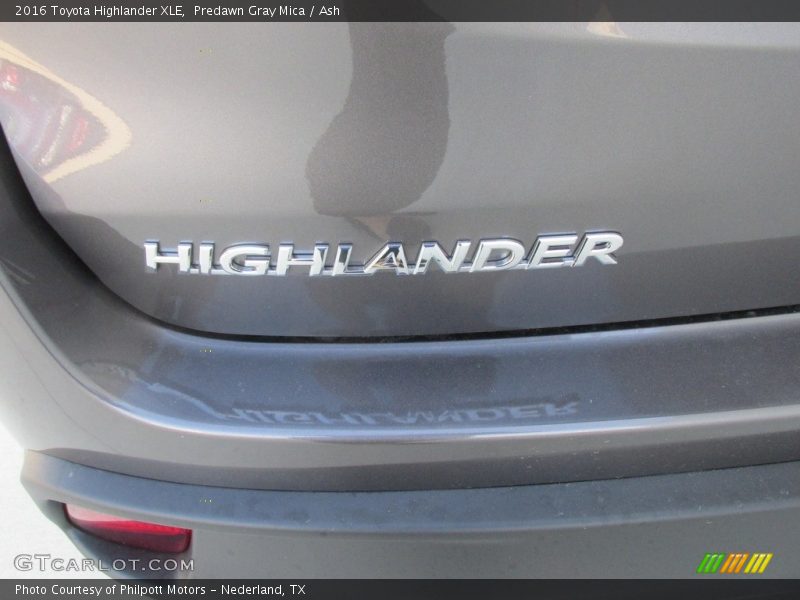Predawn Gray Mica / Ash 2016 Toyota Highlander XLE