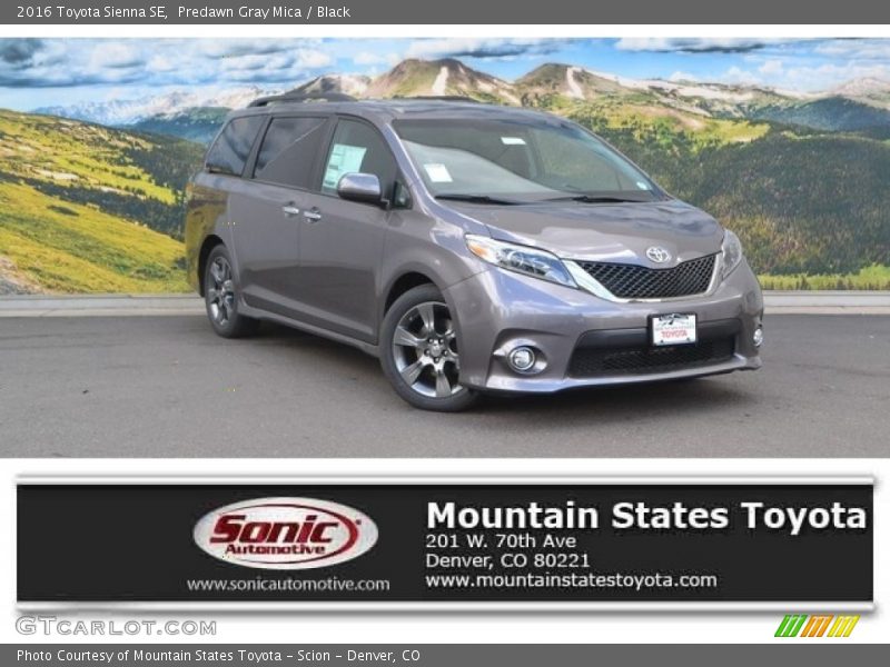 Predawn Gray Mica / Black 2016 Toyota Sienna SE