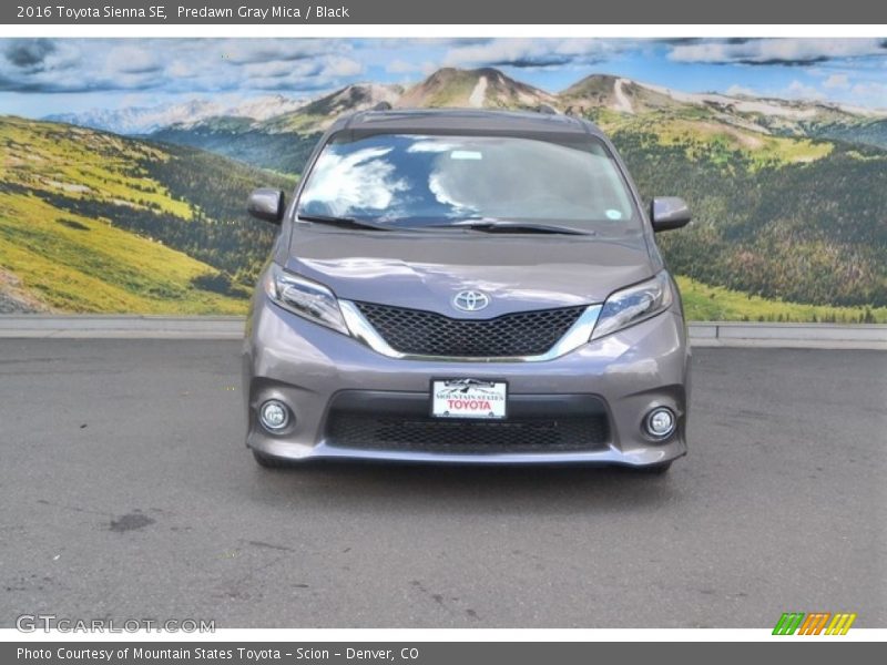 Predawn Gray Mica / Black 2016 Toyota Sienna SE
