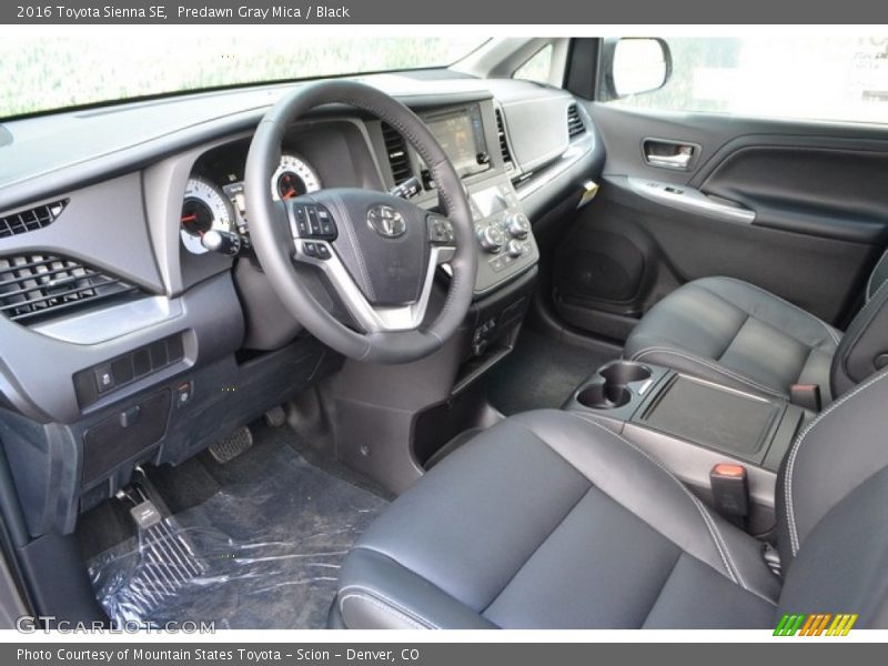 Predawn Gray Mica / Black 2016 Toyota Sienna SE