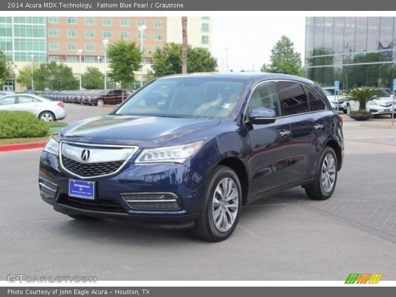 Fathom Blue Pearl / Graystone 2014 Acura MDX Technology