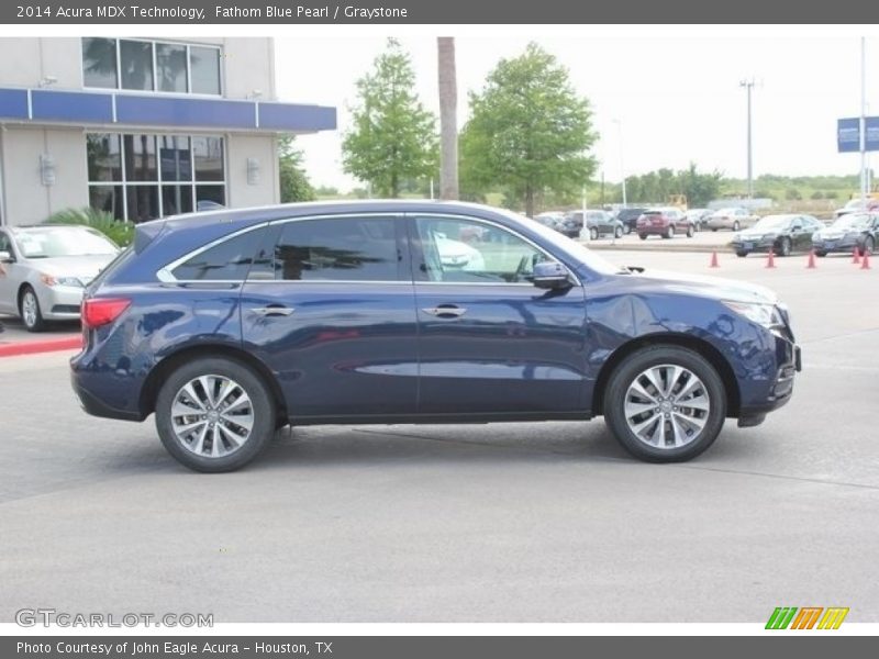 Fathom Blue Pearl / Graystone 2014 Acura MDX Technology