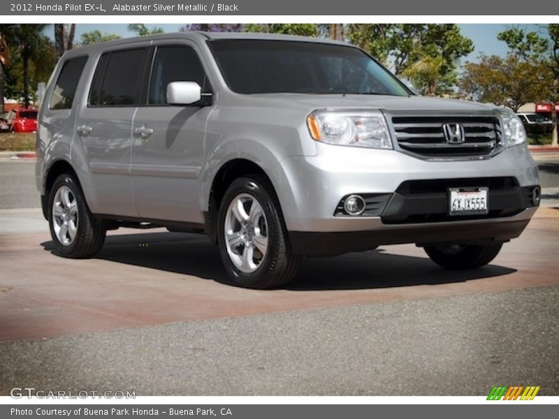 Alabaster Silver Metallic / Black 2012 Honda Pilot EX-L