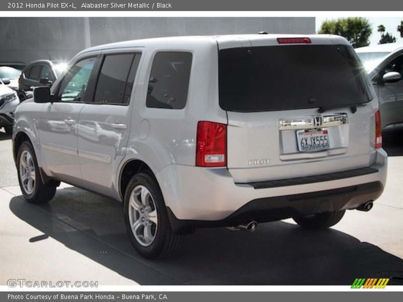 Alabaster Silver Metallic / Black 2012 Honda Pilot EX-L